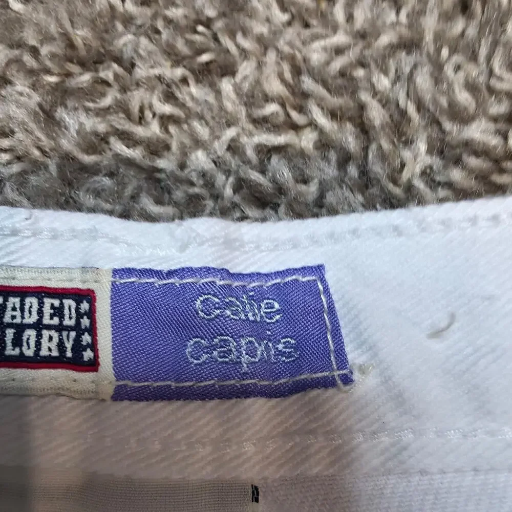 Faded glory catit capris white jean pants